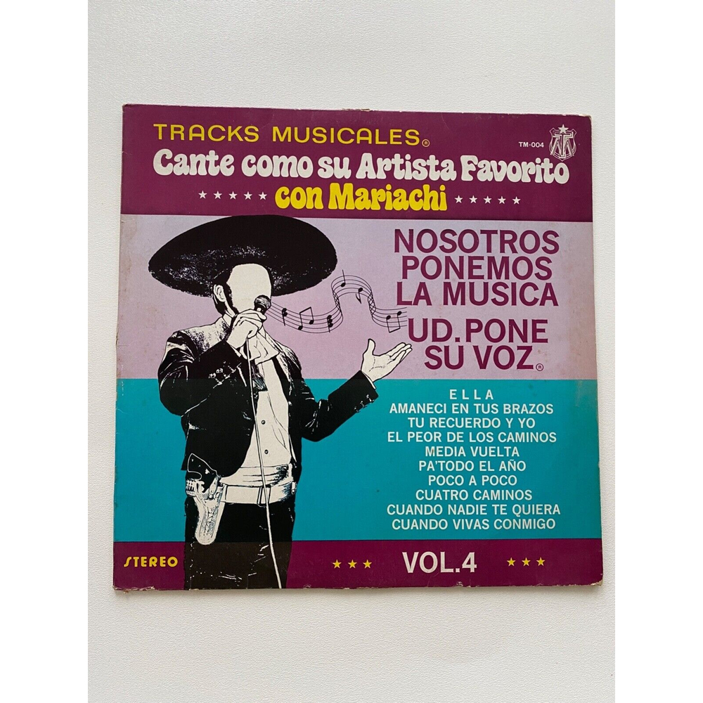 Cante Como Su Artista Favorito Con Mariachi Vol 4 Mariachi Karaoke LP VG+ Vinyl